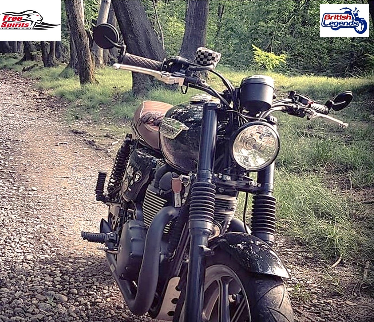 Black Alloy Fork Sleeves for Triumph Twins