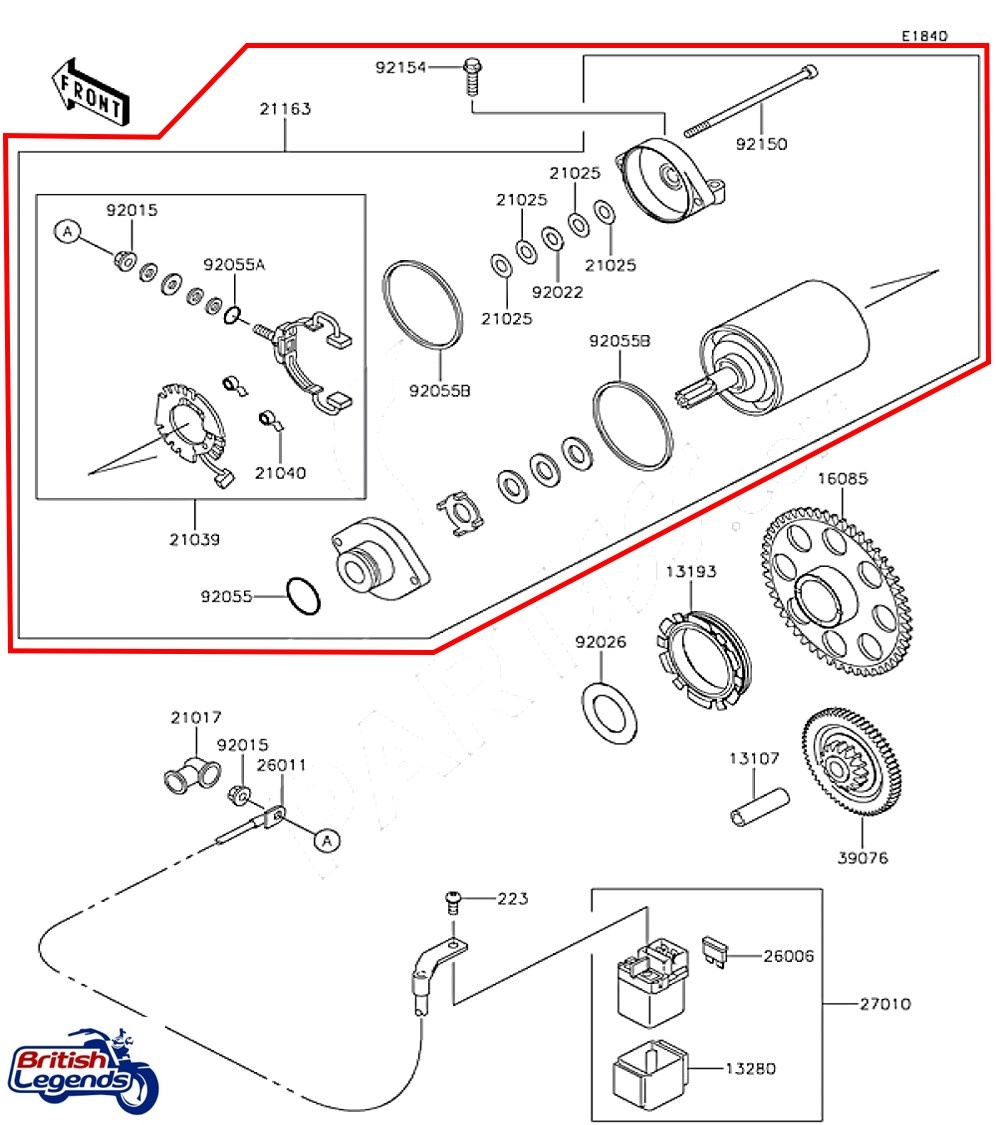 Démarreur Complet pour Kawasaki W650/W800