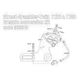 Kits de pinza trasera Brembo para Triumph Twins