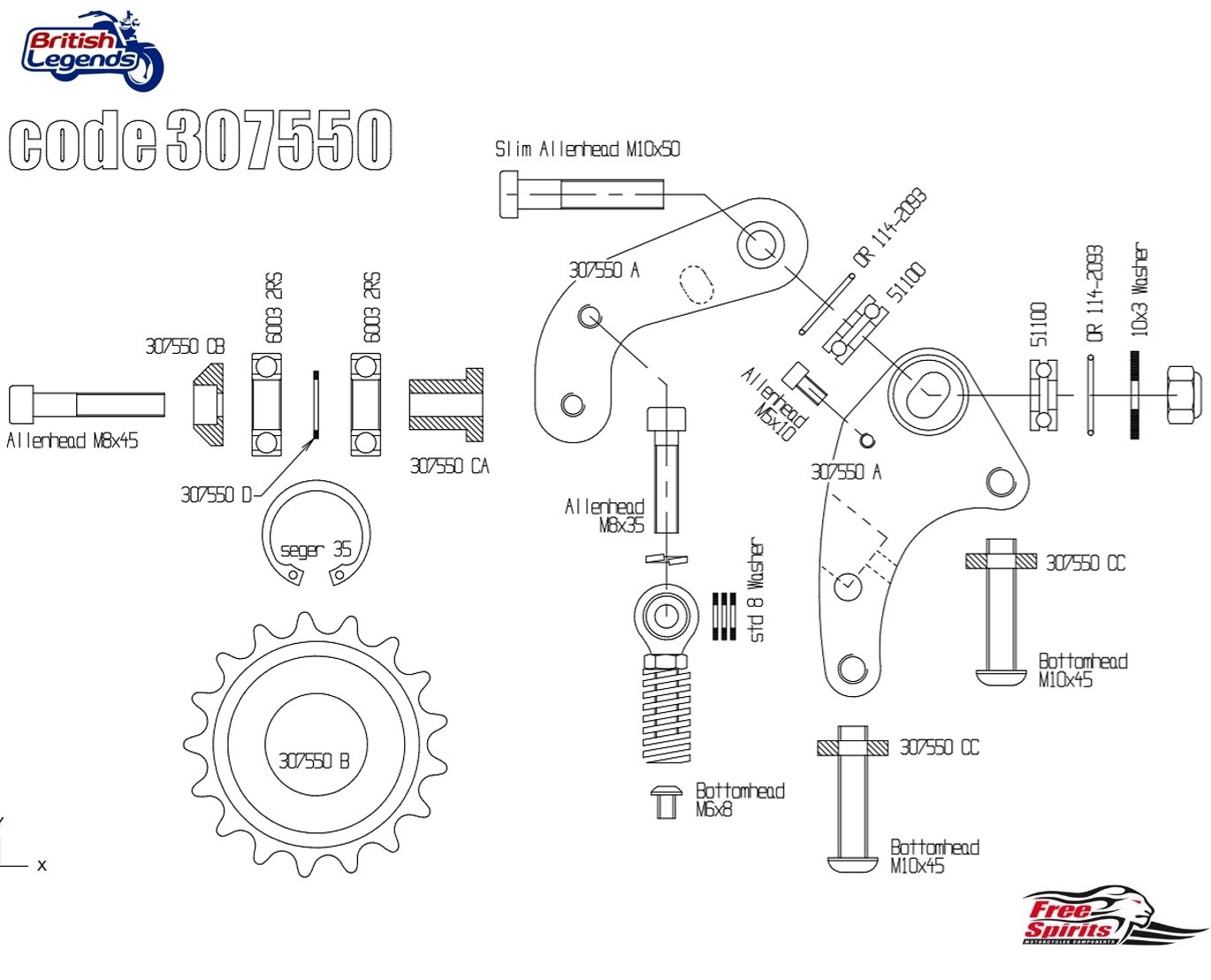 Tendeur de Chaine pour Triumph Twins
