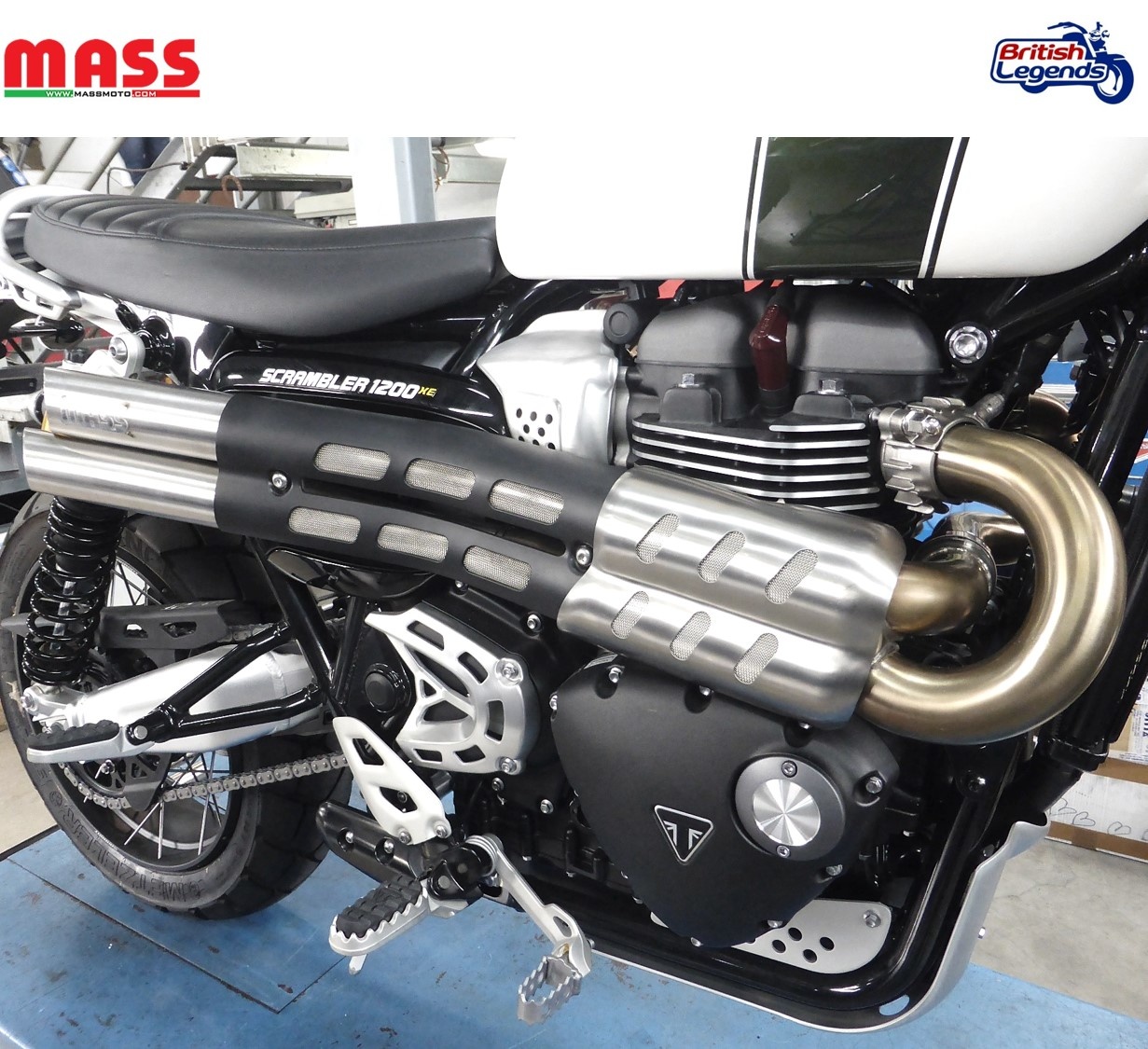 Stainless Full Slip-On Silencers for Scrambler 1200