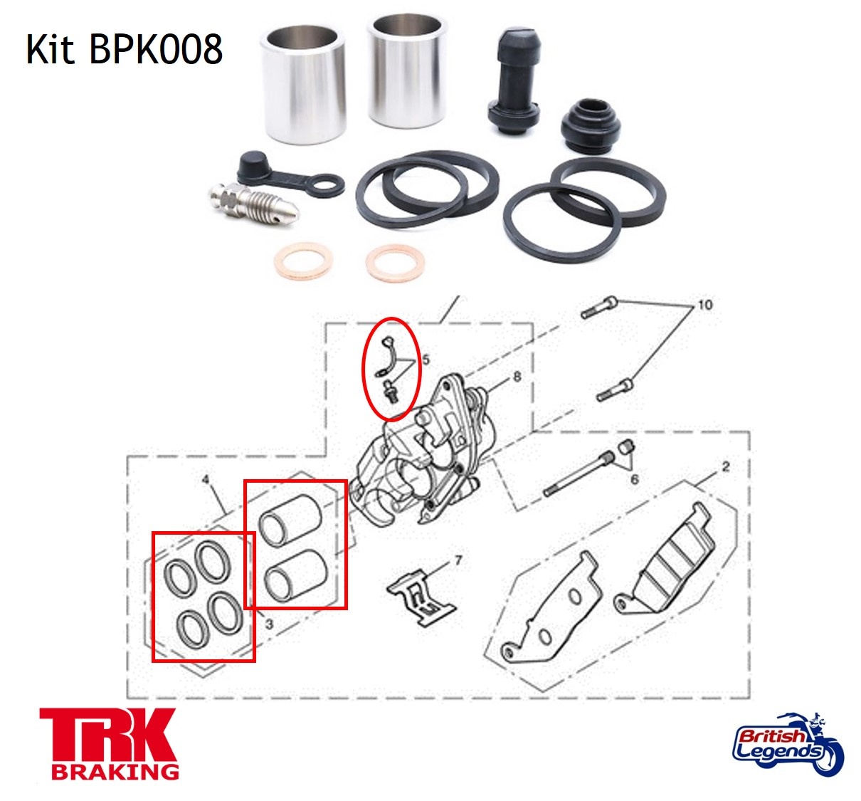 Kit de Reconstrucción de Pinza para motos Triumph