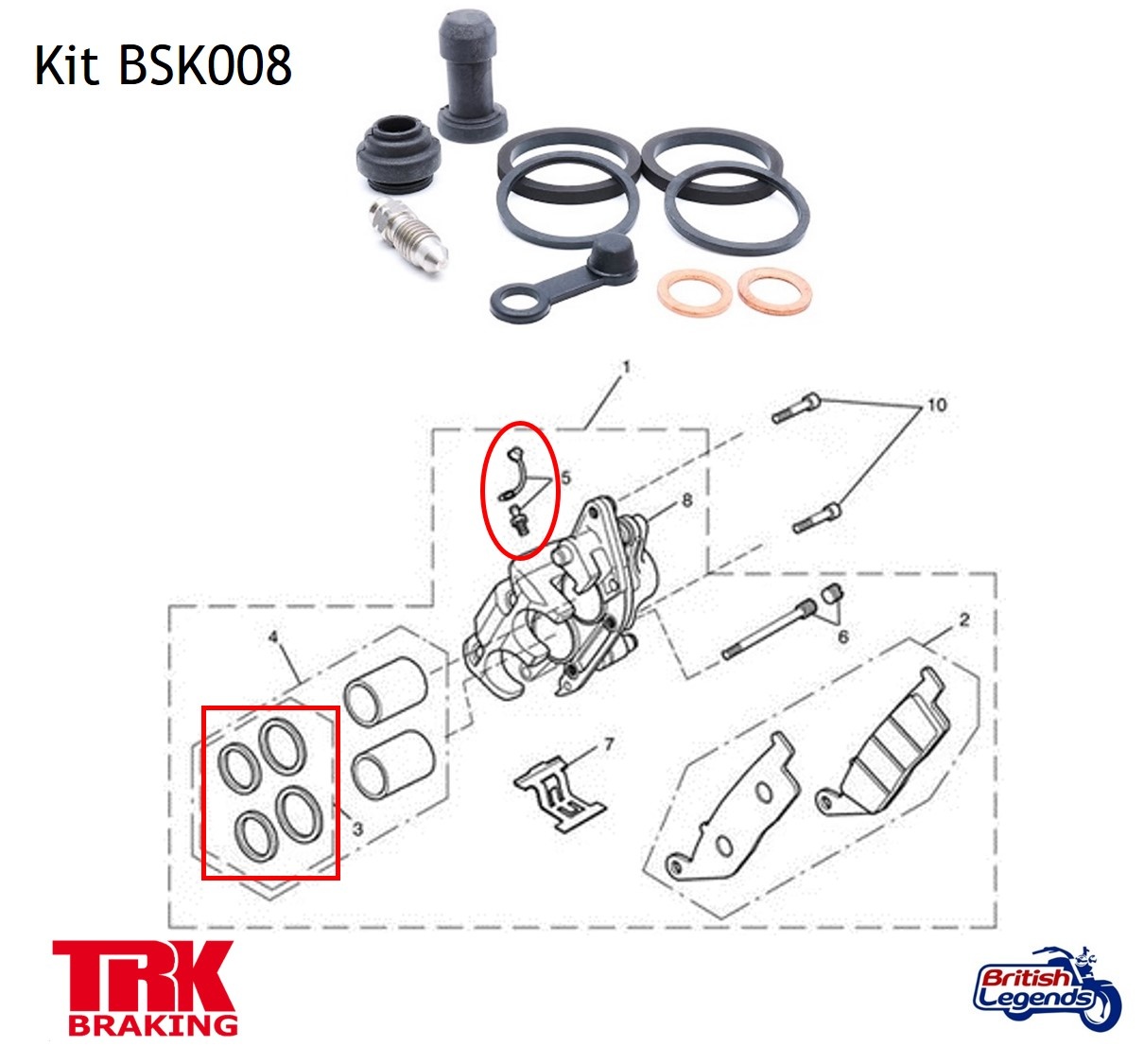 Kit de Reconstrucción de Pinza para motos Triumph