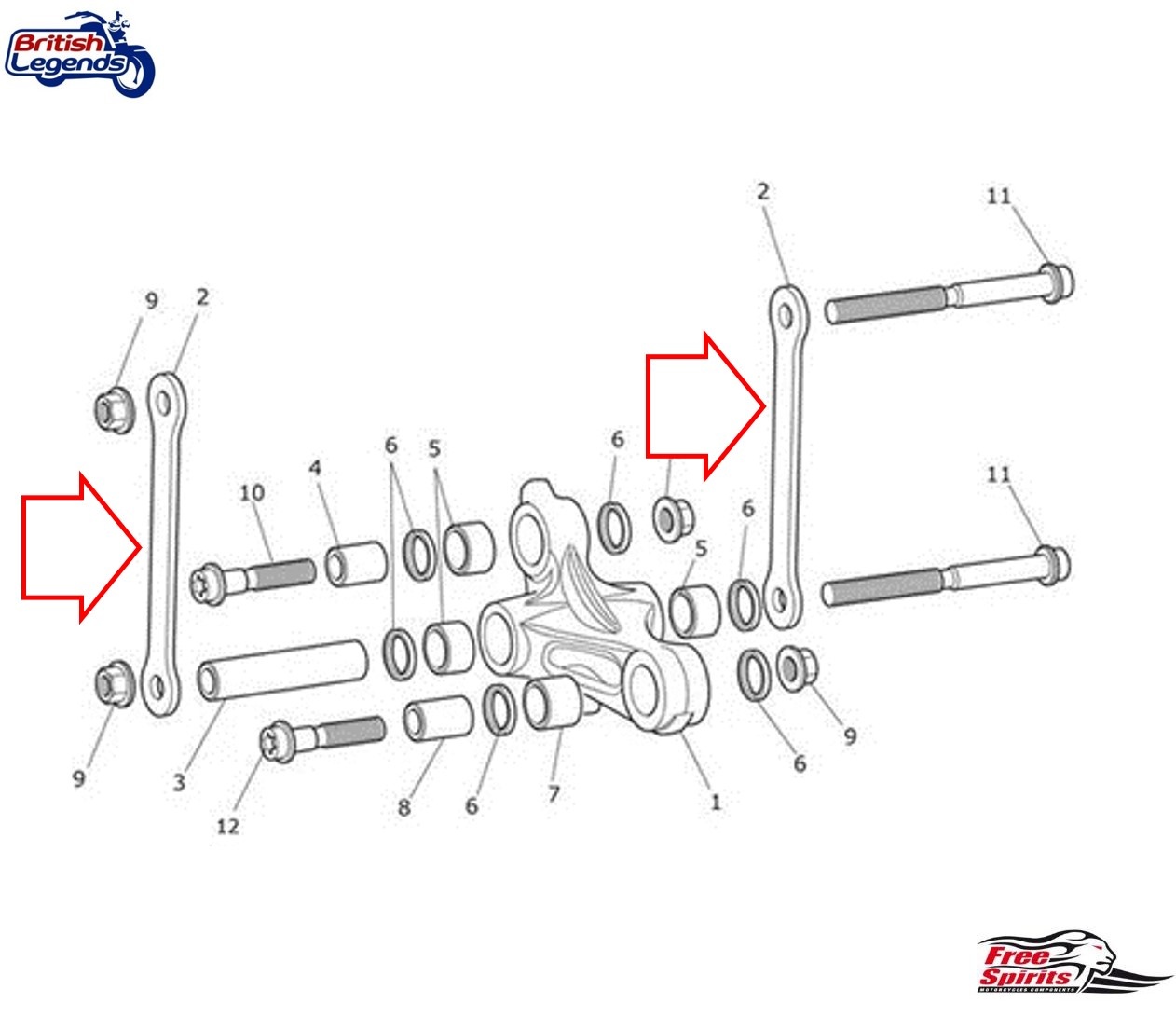 Kit de descenso -20mm para Triumph Tiger