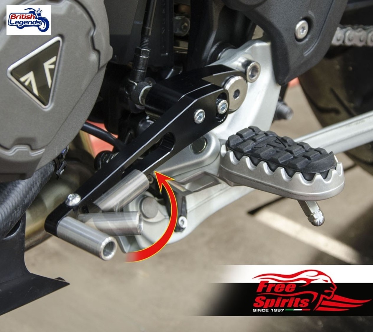 Reclining Foot Controls for Triumph Tiger 850/900
