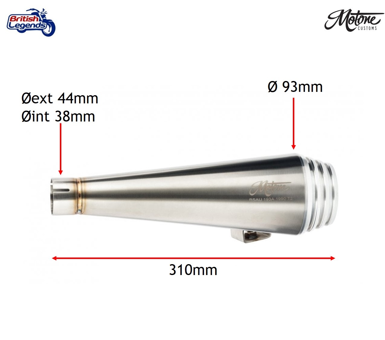 Silencieux Saturn-V pour Triumph Twins