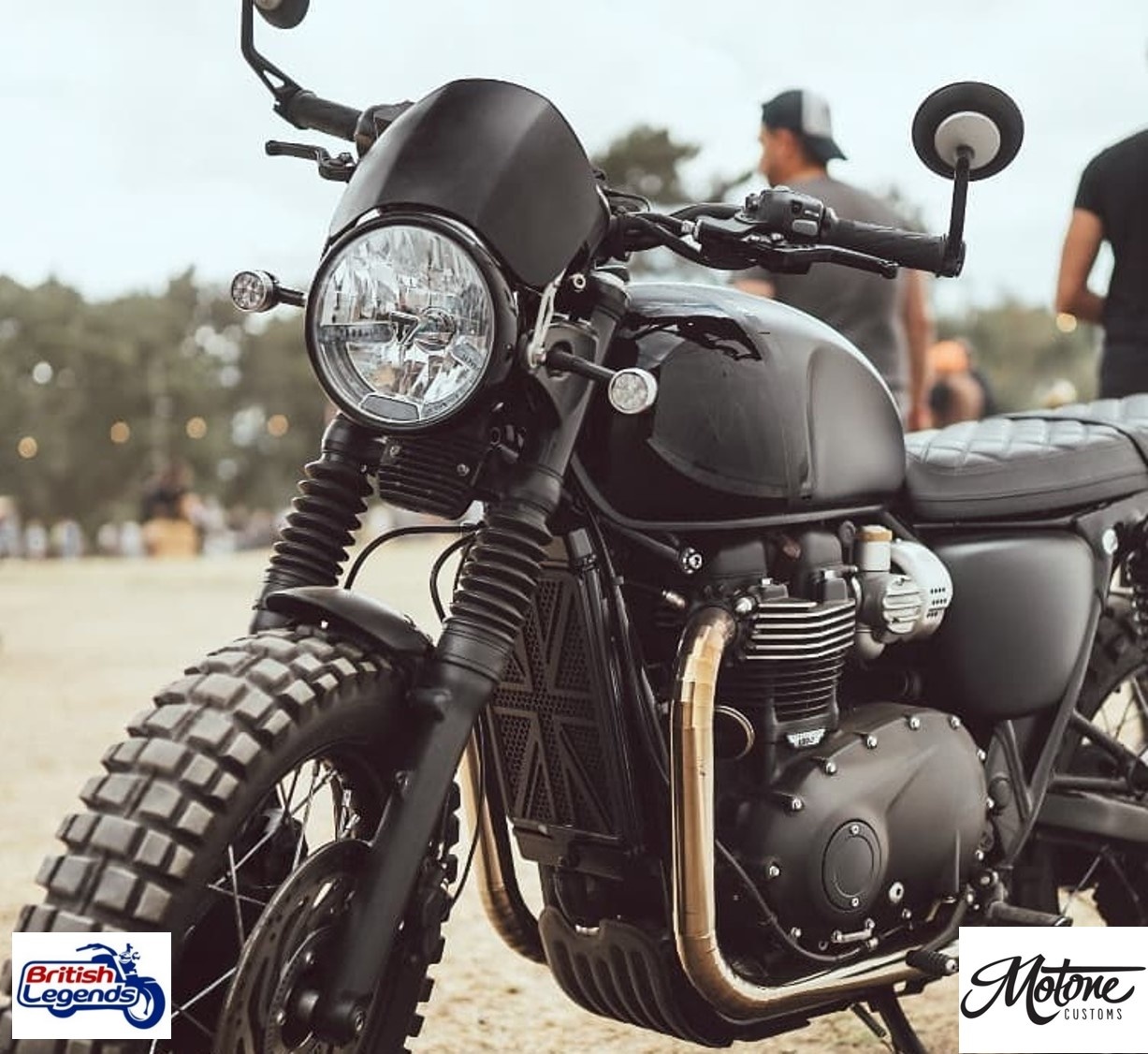 Parabrisas de aluminio para Triumph Twins