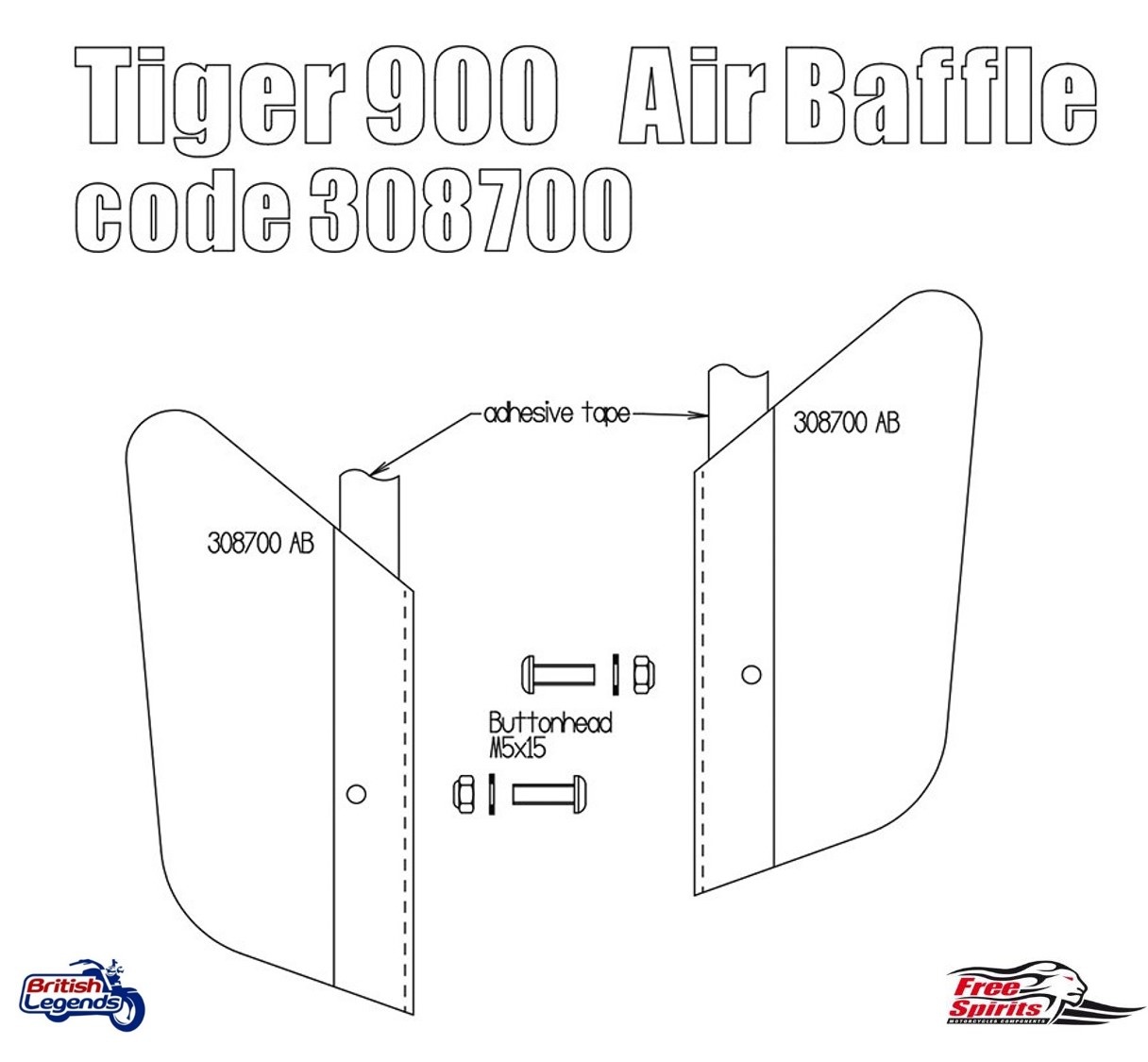 Déflecteurs d'Air Moteur pour Tiger 850/900