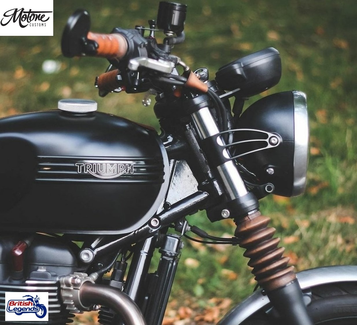 Soportes de faros cortos para Triumph Twins