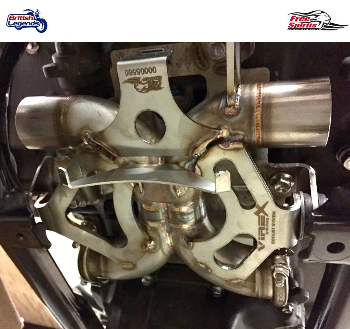 Bypass X-Pipe pour Triumph Twins 900/1200cc