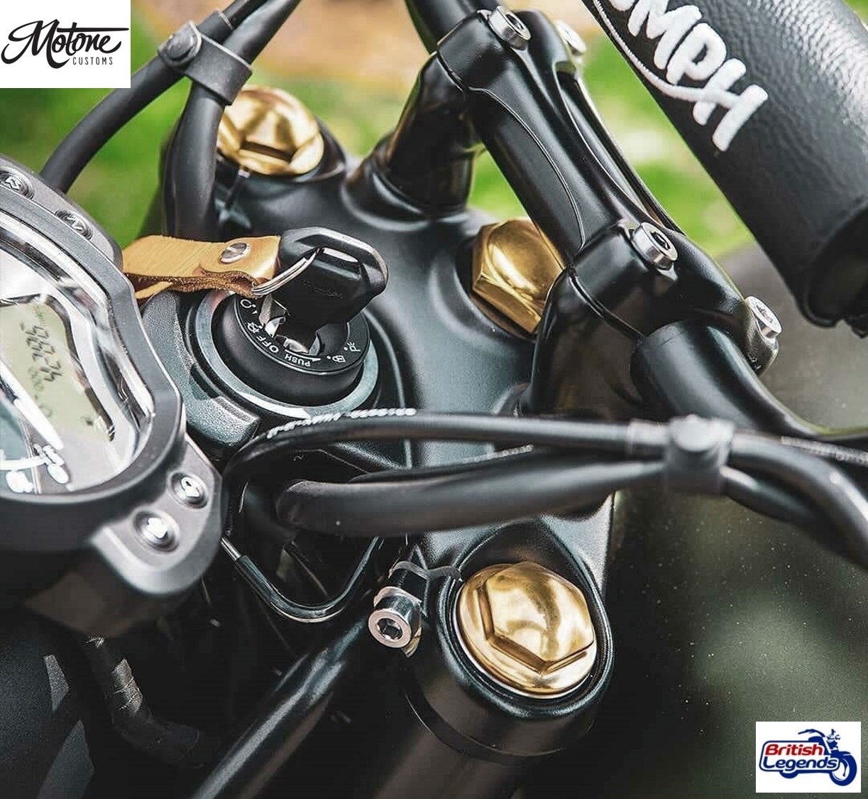 Tapas de Horquilla de Bronce para Triumph Twins