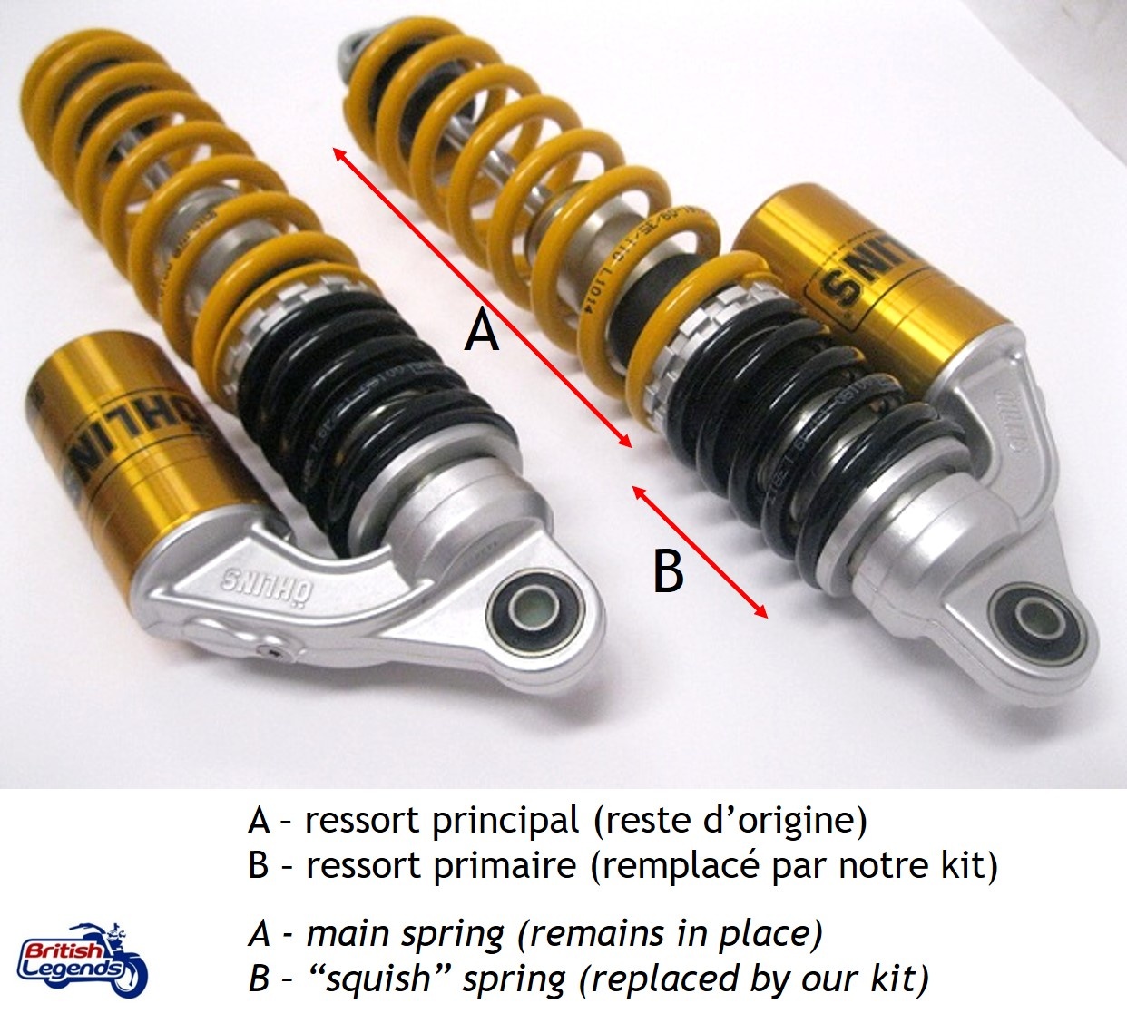 Muelles de descenso para Triumph Scrambler 1200