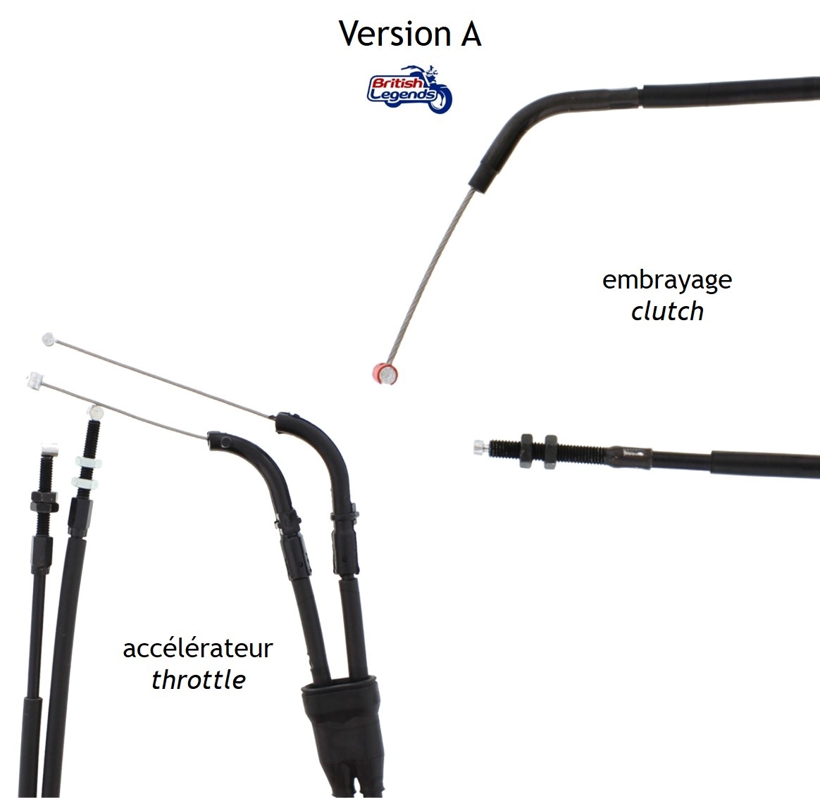 Cables de Rechange pour 4-cylindres 600/650cc