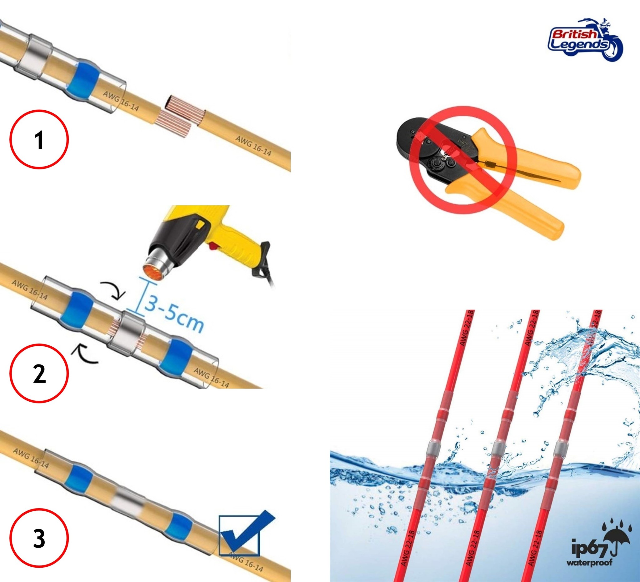 Jeu de 10 Connexions Thermo-Rétractables