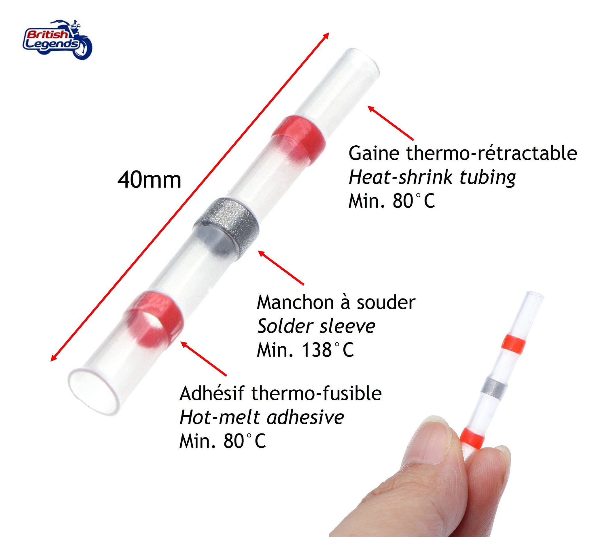 Set of 10 Heat-Shrink Wire Connectors