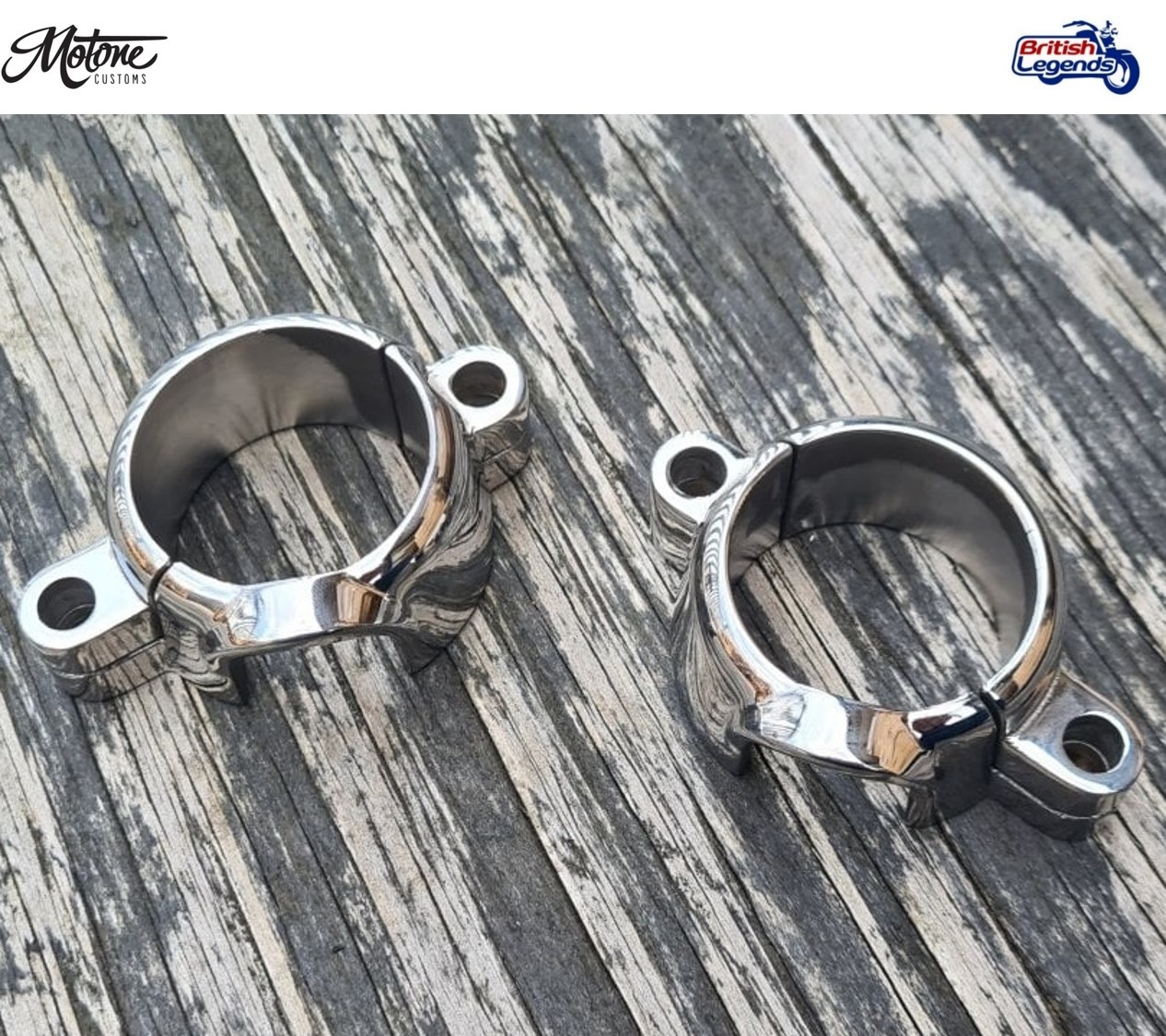 Colliers de Sortie de Culasse Inox pour Triumph Twins