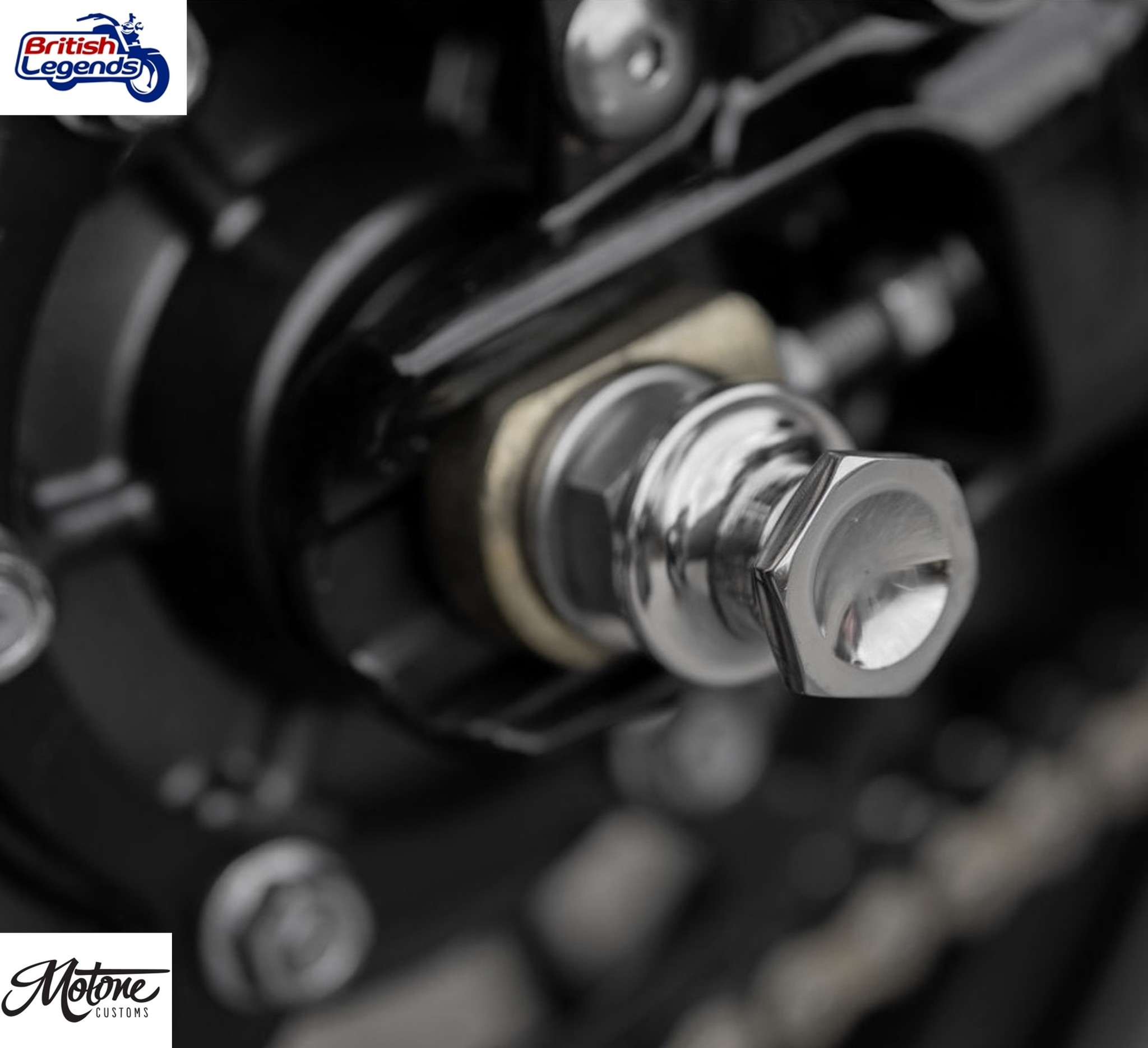 Eje de Rueda Trasera de Inox y Bobinas de Soporte