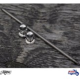 Eje de Rueda Trasera de Inox y Bobinas de Soporte