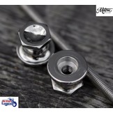 Eje de Rueda Trasera de Inox y Bobinas de Soporte