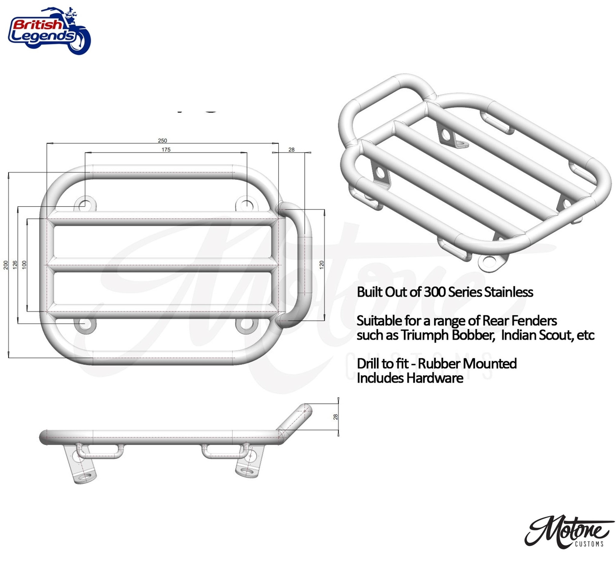 Portaequipajes para Triumph Bobber