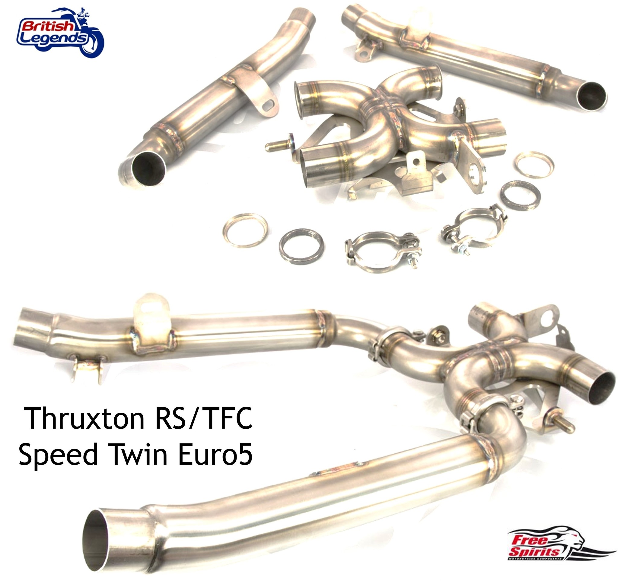 Bypass X-Pipe pour Triumph Twins 900/1200cc