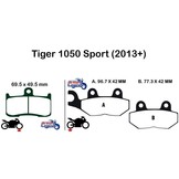Sintered Brake Pads for Triumph Tiger
