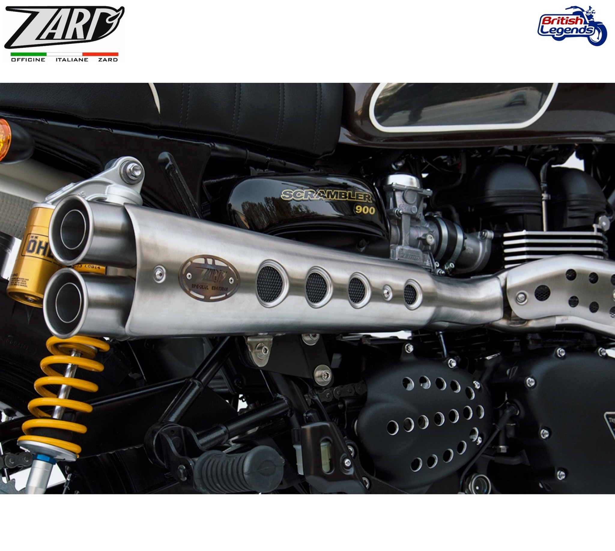 Zard Exhaust System for Triumph Scrambler 900