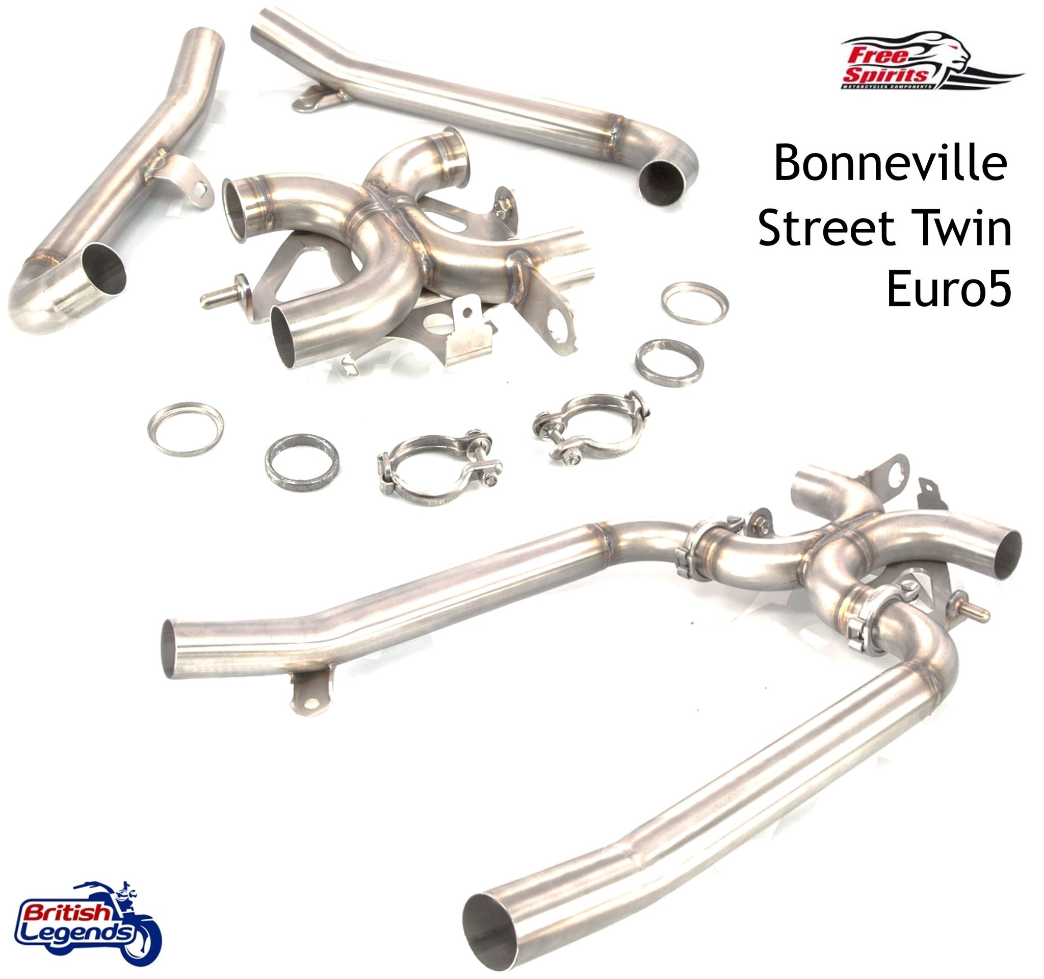 Bypass X-Pipe pour Triumph Twins 900/1200cc