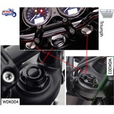 Black Finish Top Yoke Nut for Triumph Twins