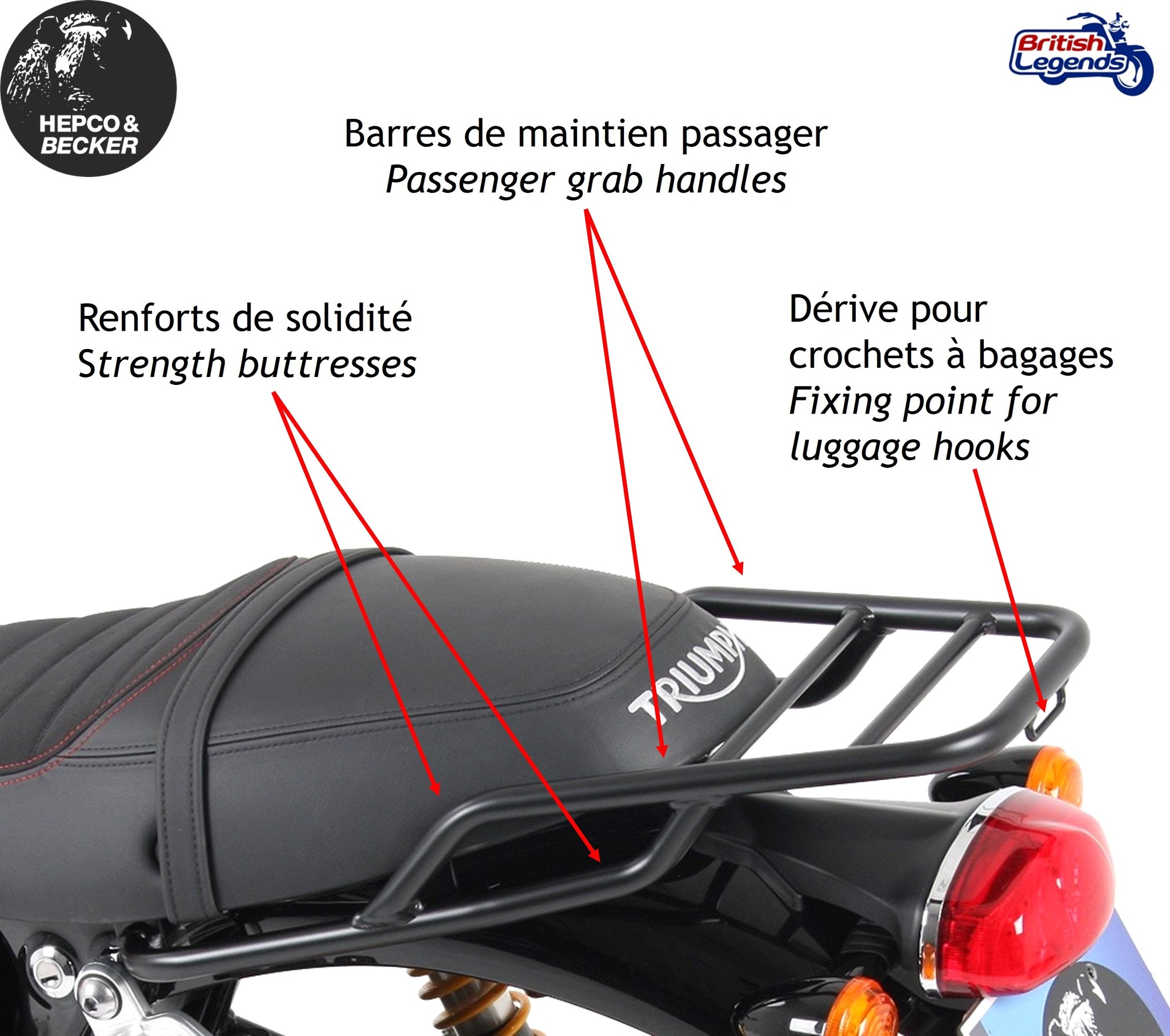 Porte-Paquet/Top-Case pour Triumph Twins