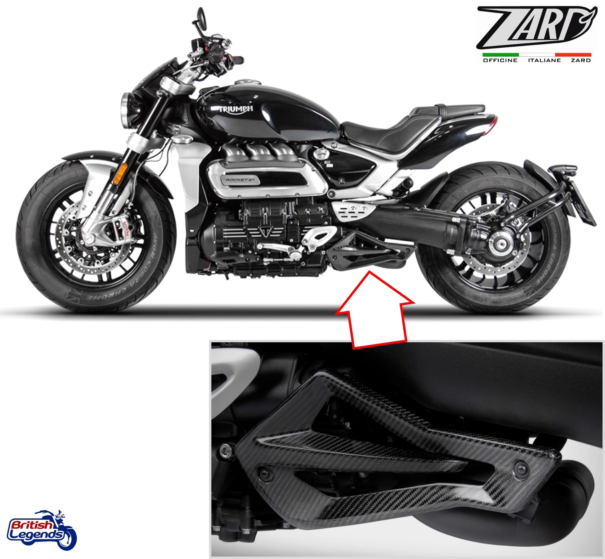 Silenciador Inox Zard para Triumph Rocket 3