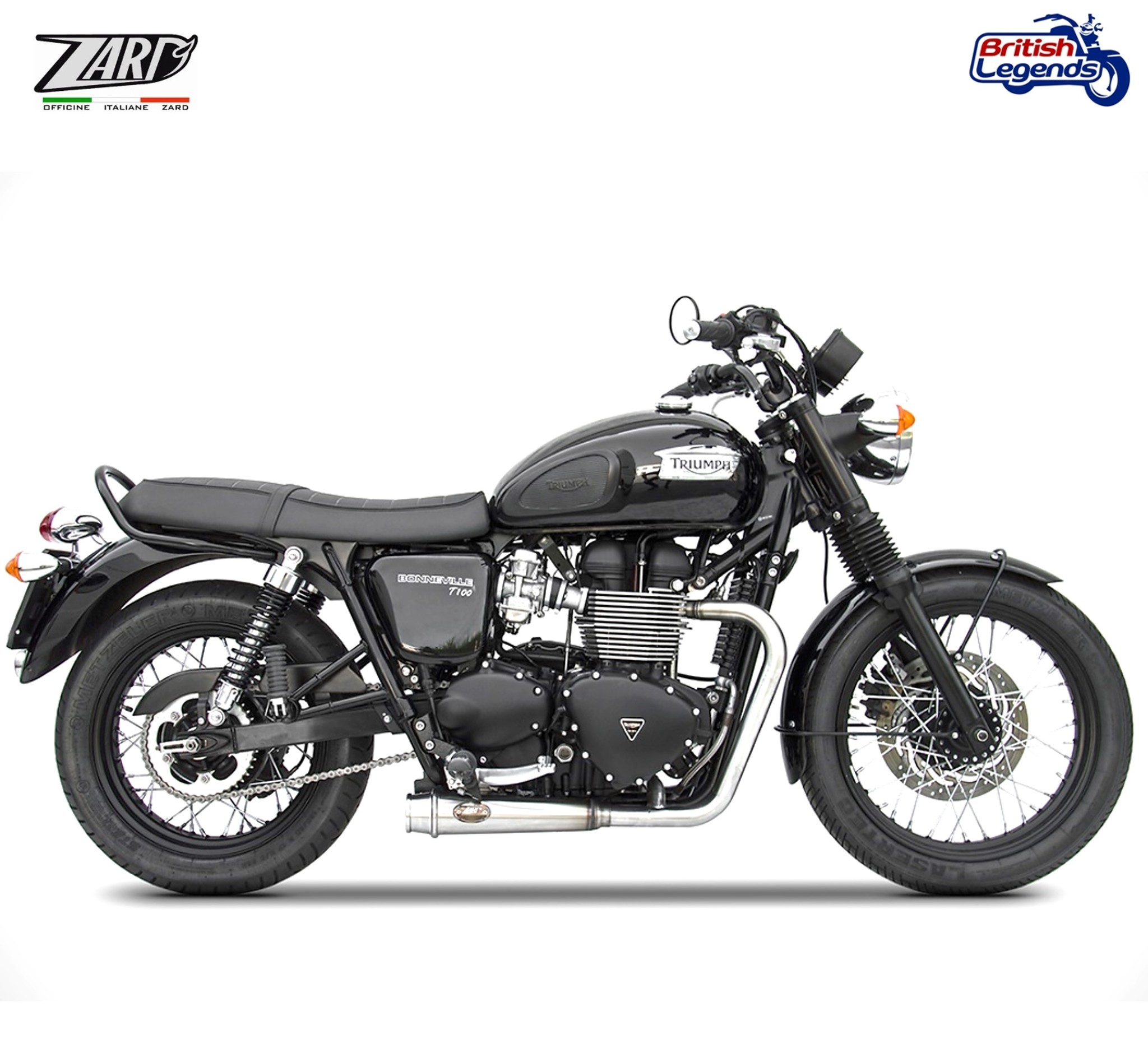 Zard 2-into-2 Exhaust System for Triumph Bonneville