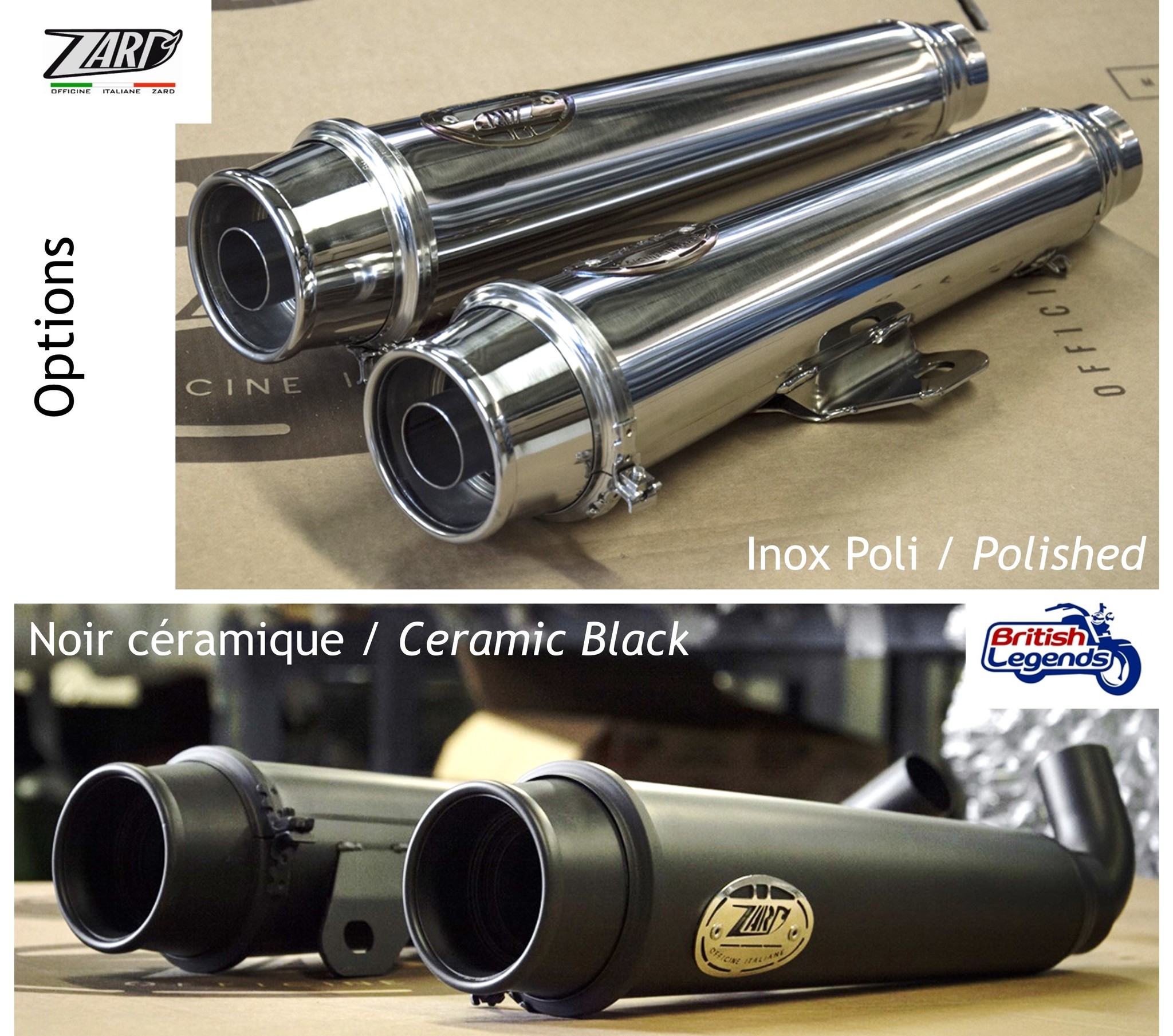 Zard 2-into-2 Exhaust System for Triumph Bonneville