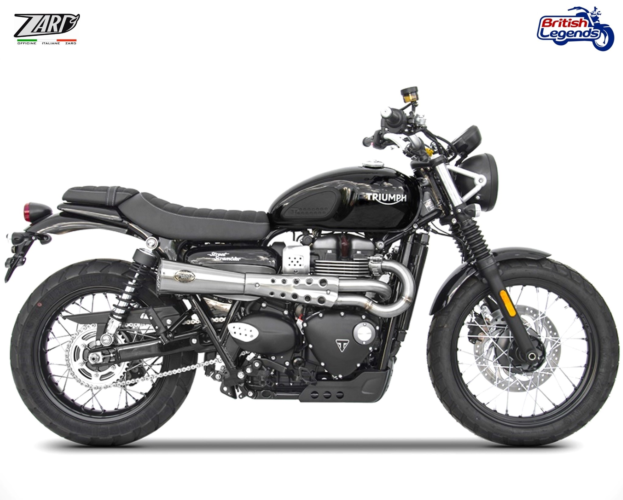 Exhaust System 2-into-1 for Triumph Street Scrambler