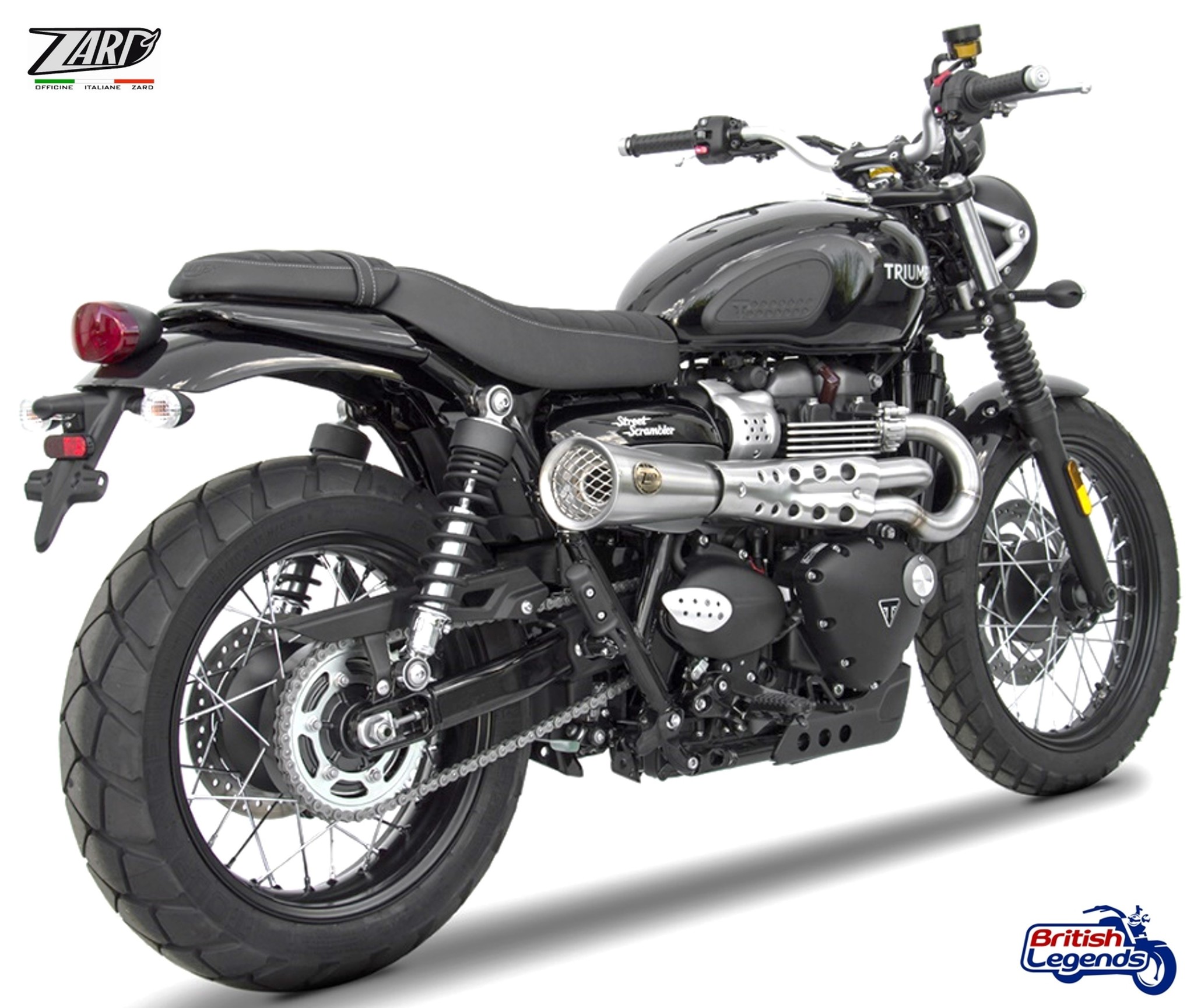 Ligne Inox 2-en-1 Zard pour Triumph Street Scrambler