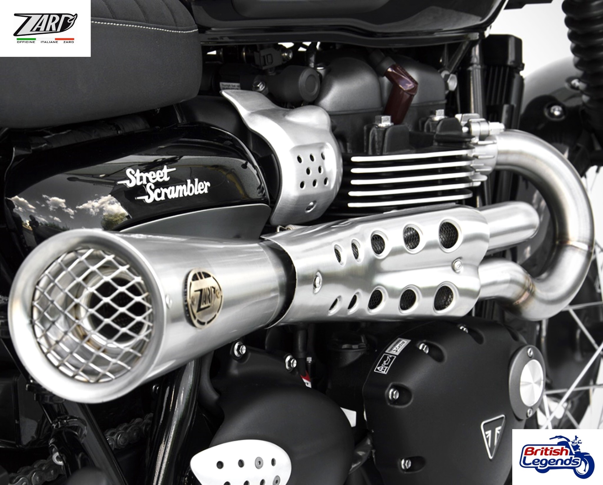 Escape Inox Zard 2en1 para Triumph Street Scrambler