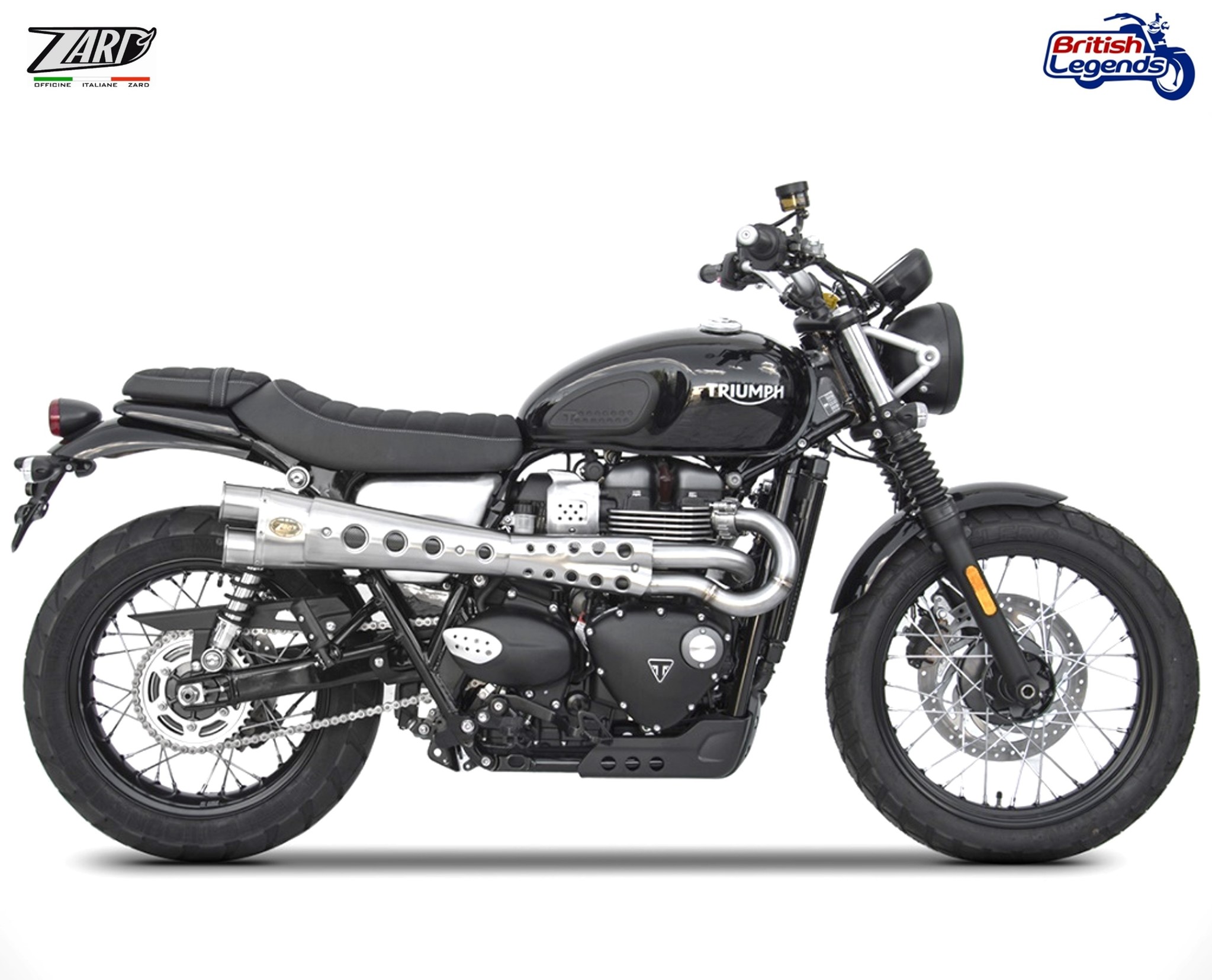Zard 2-into-1 Exhaust for Triumph Street Scrambler
