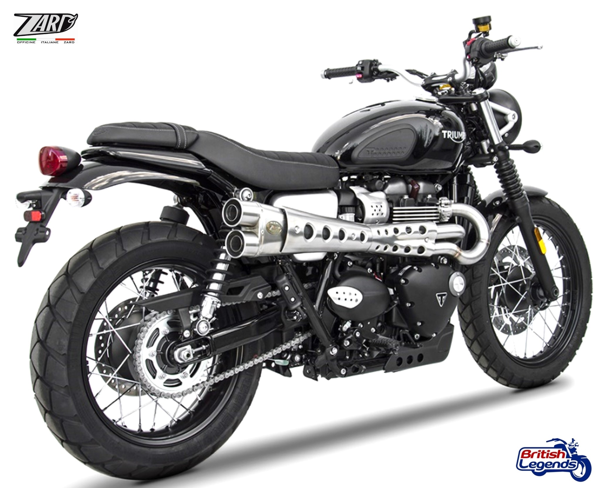 Escape Inox Zard 2en1 para Triumph Street Scrambler