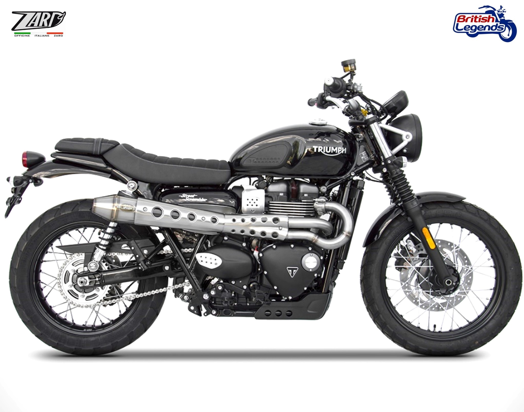Ligne Inox 2-en-1 Zard pour Triumph Street Scrambler