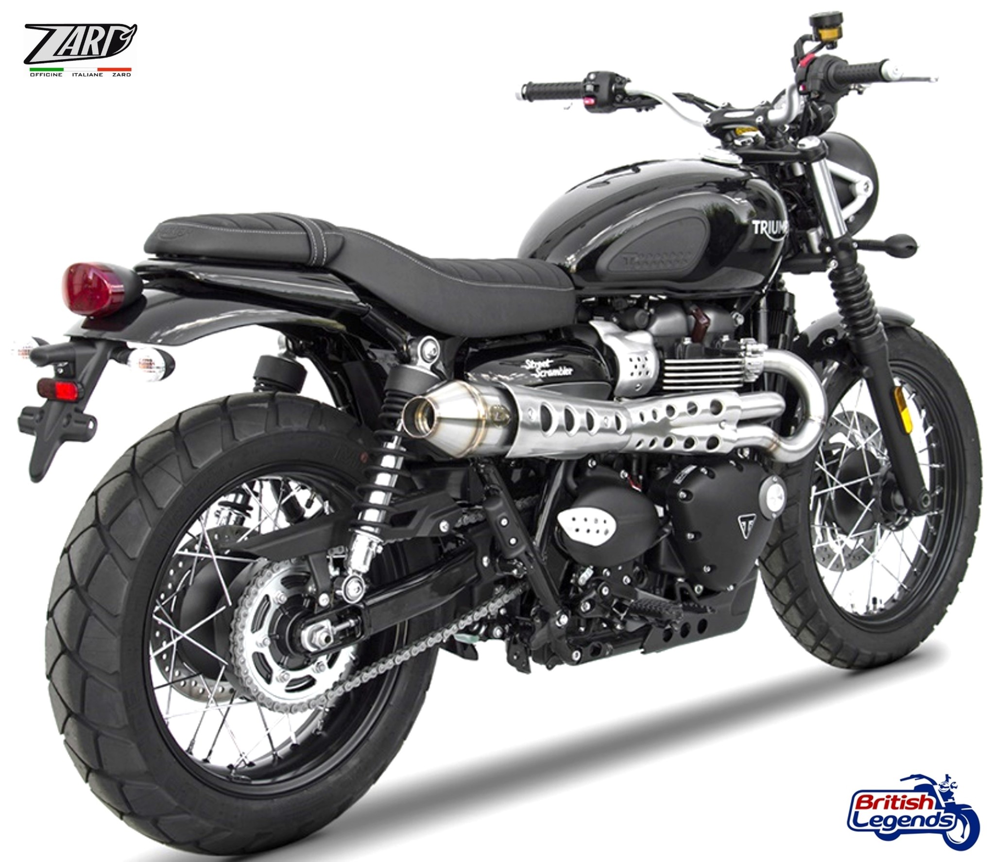Ligne Inox 2-en-1 Zard pour Triumph Street Scrambler