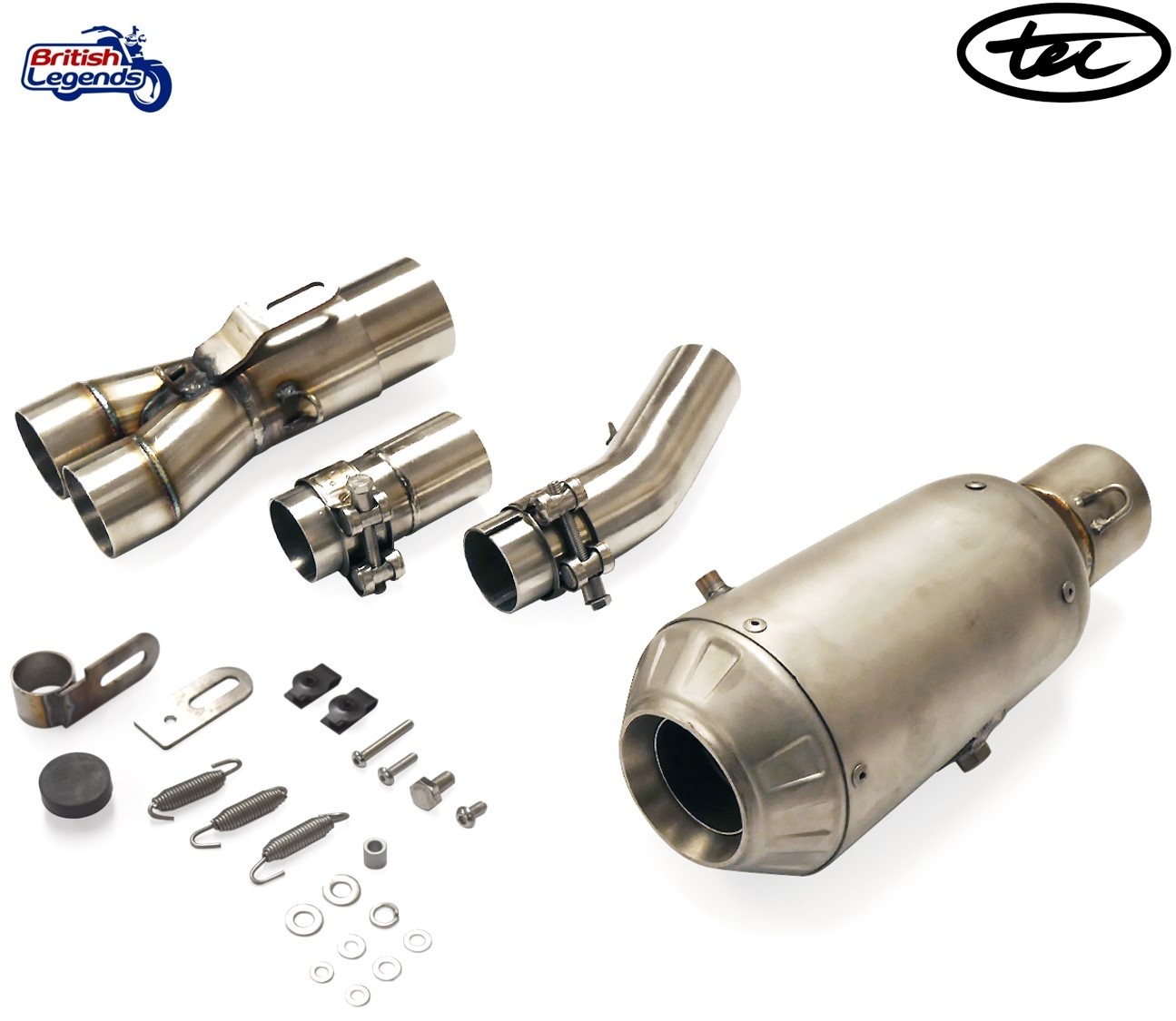 Silenciador corto de inox para Triumph Scrambler 1200