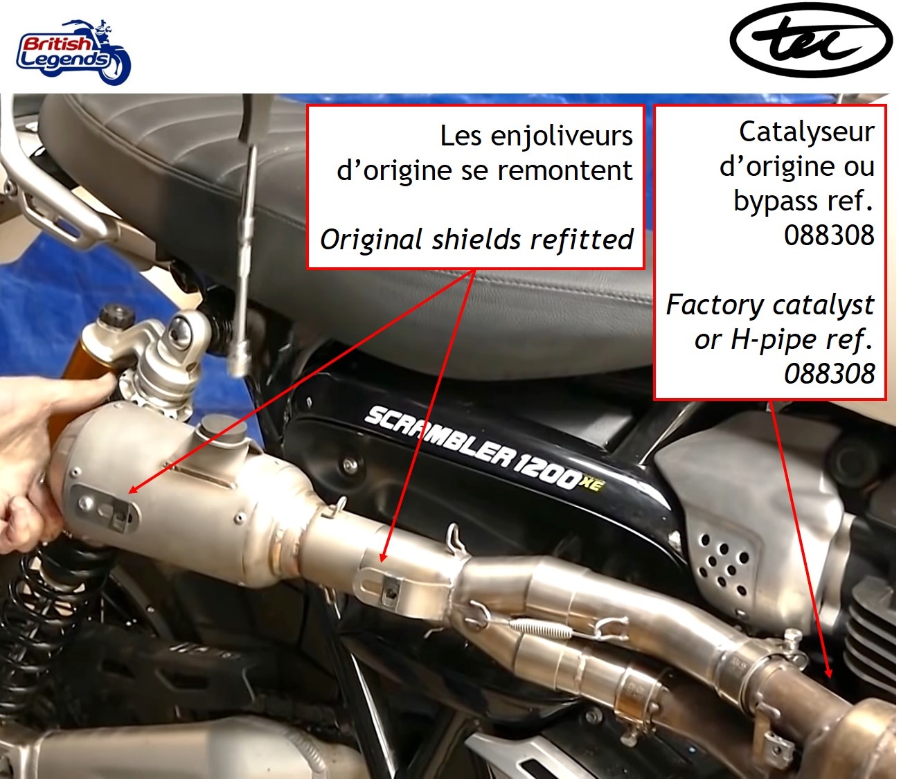 Stainless Steel Silencer for Triumph Scrambler 1200