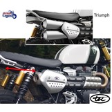 Silenciador corto de inox para Triumph Scrambler 1200