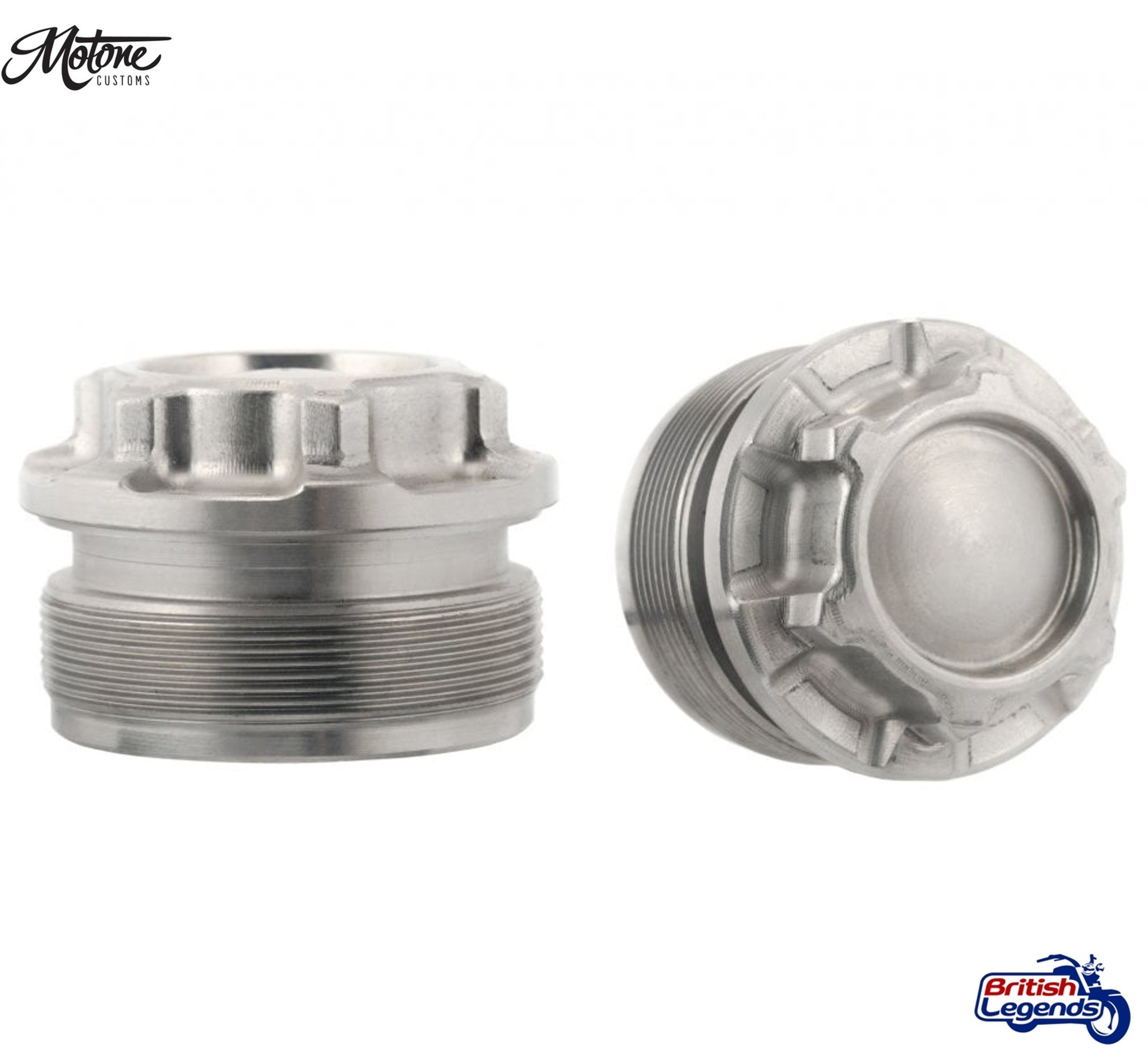 Solid Titanium Fork Top Caps for Triumph Twins