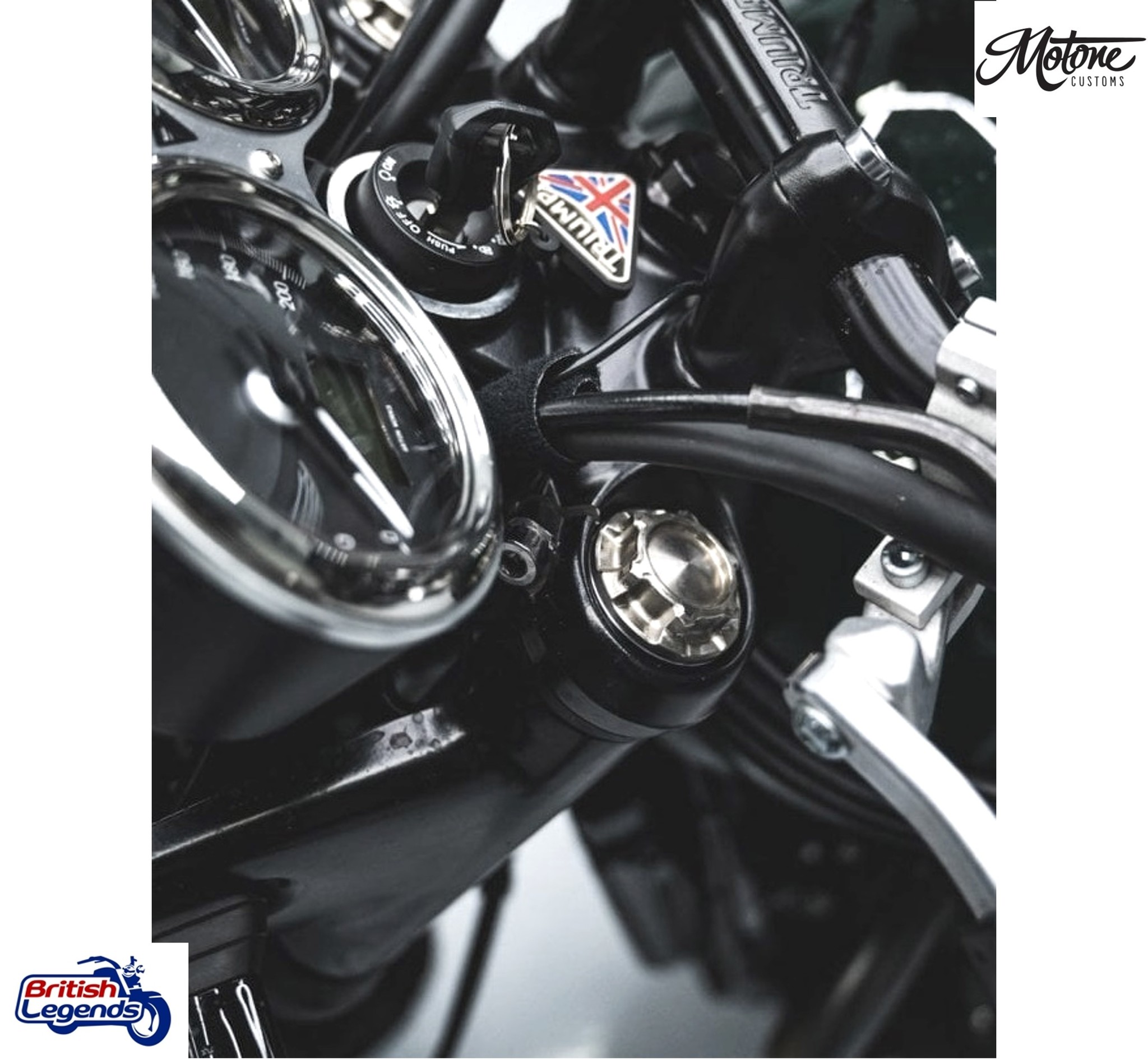 Solid Titanium Fork Top Caps for Triumph Twins