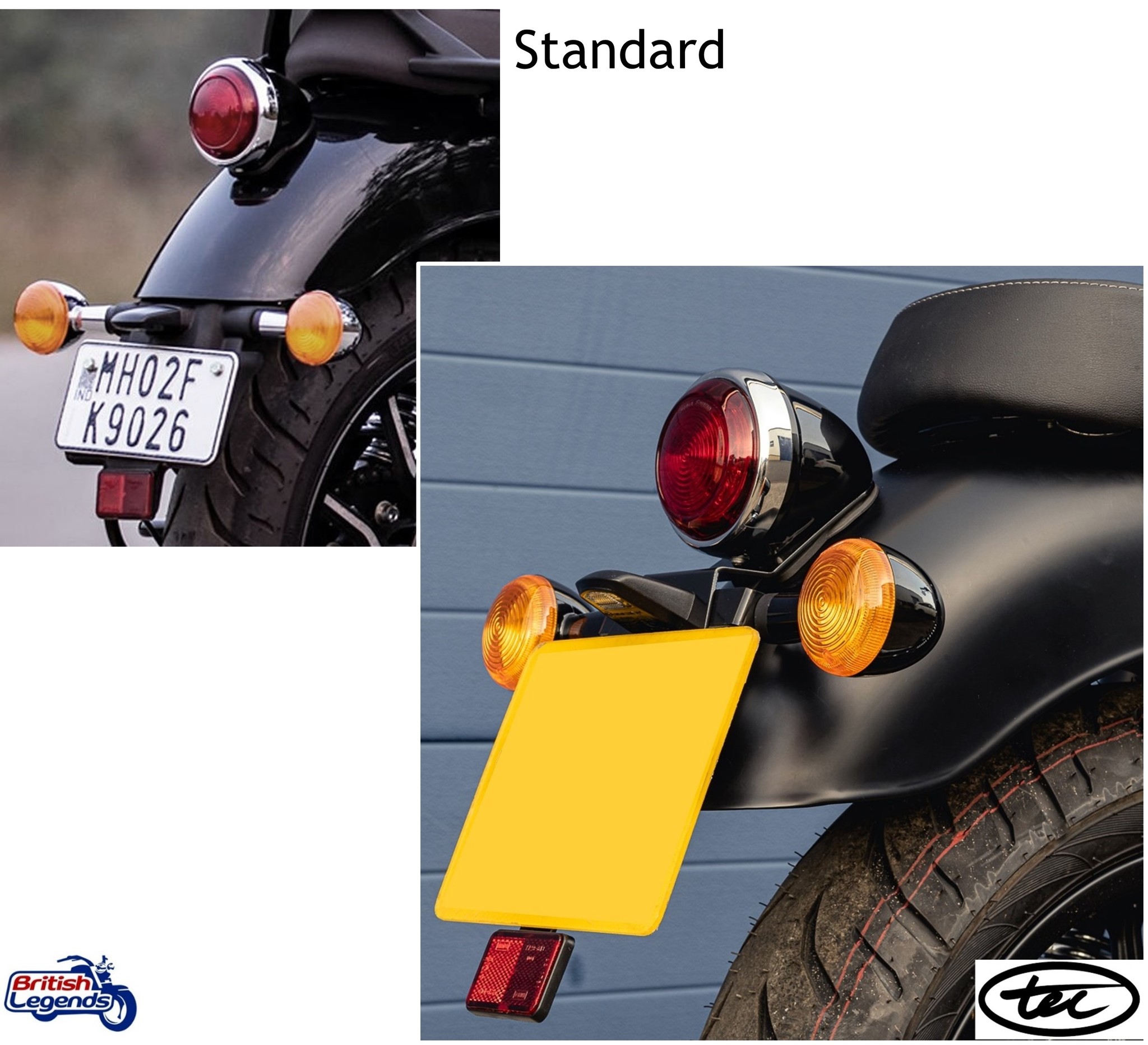 Porte-Plaque Court pour Meteor 350/650