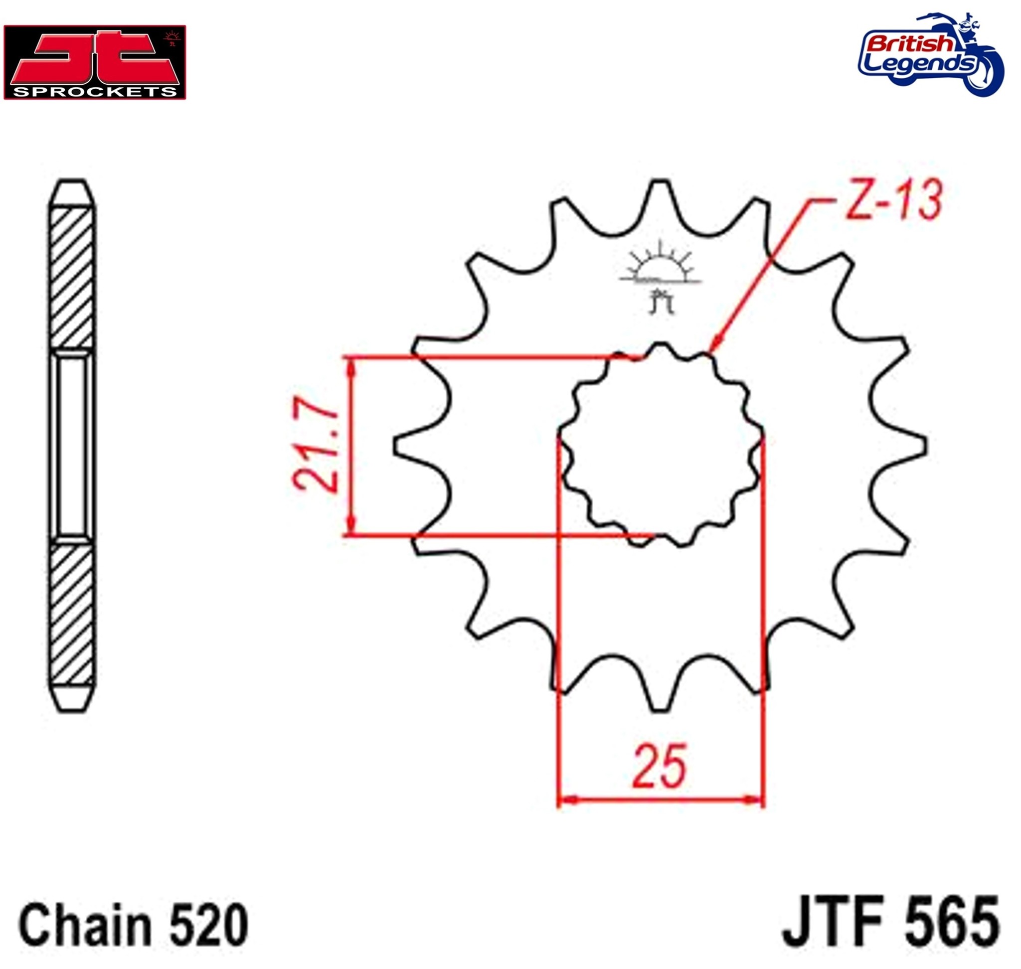 Pignon pour Tirer + Court/Long sur Trident/Tiger 660