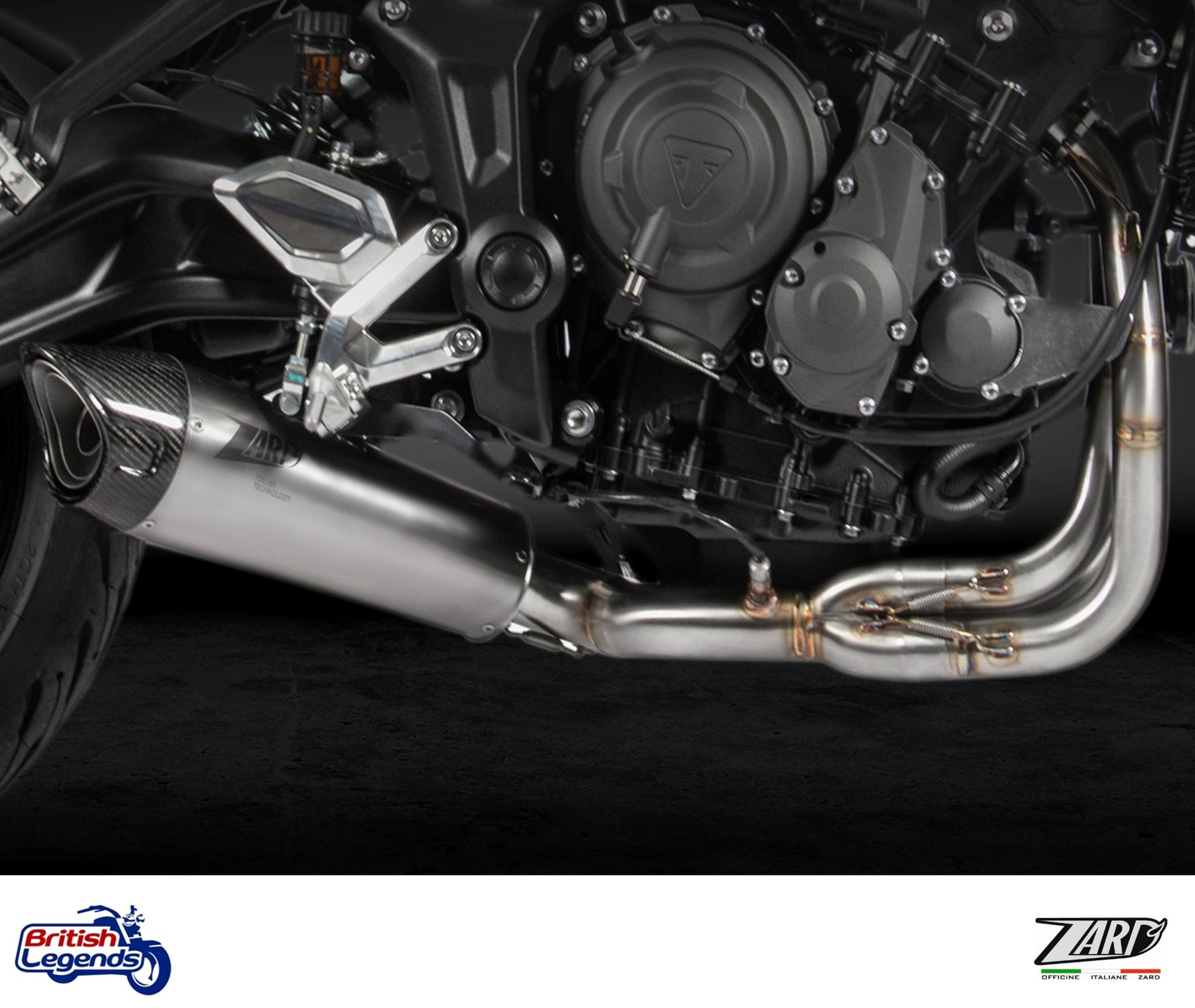 Zard 3-into-1 Exhaust for Triumph Trident 660