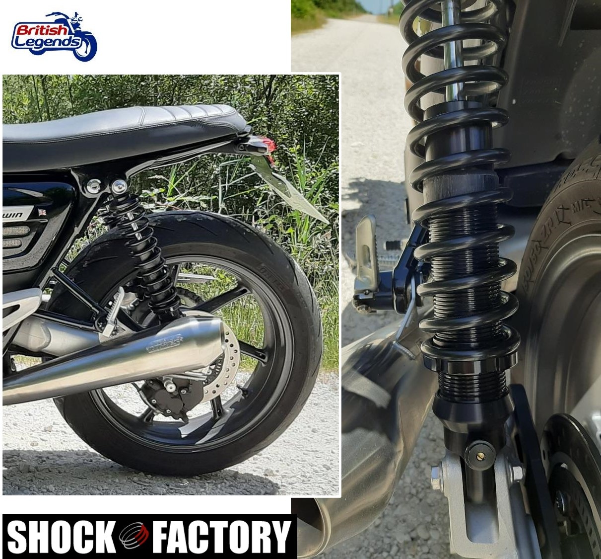 Shock Absorbers 2WIN by Shock Factory for Moto Guzzi V7/V9