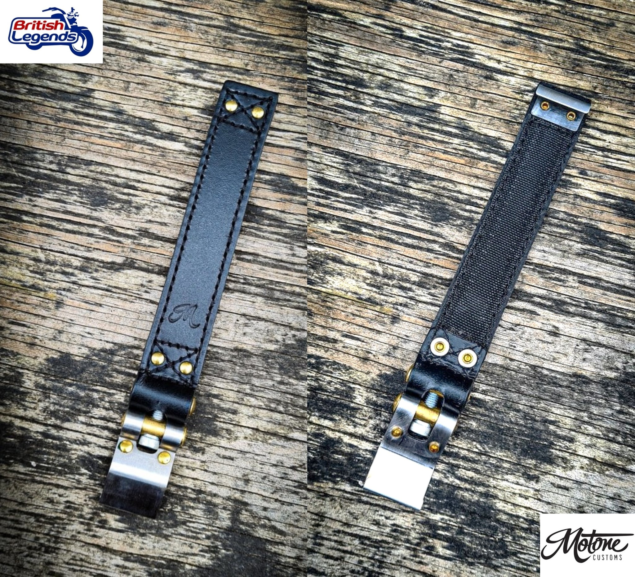 Leather Battery Strap for Triumph Bobber
